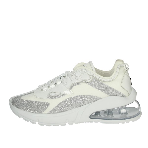 SNEAKERS BASSA CAMP-AURA 134 BIANCO/ARGENTO