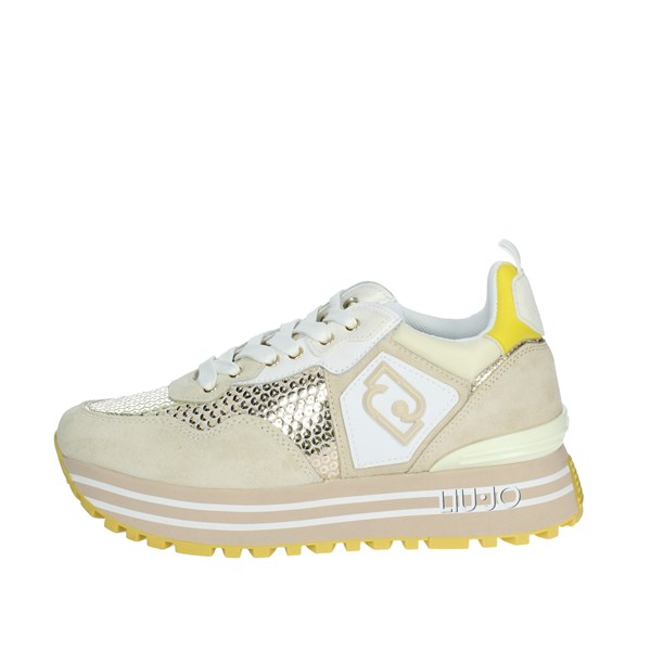 SNEAKERS BASSA MAXI WONDER 01 BEIGE/ORO