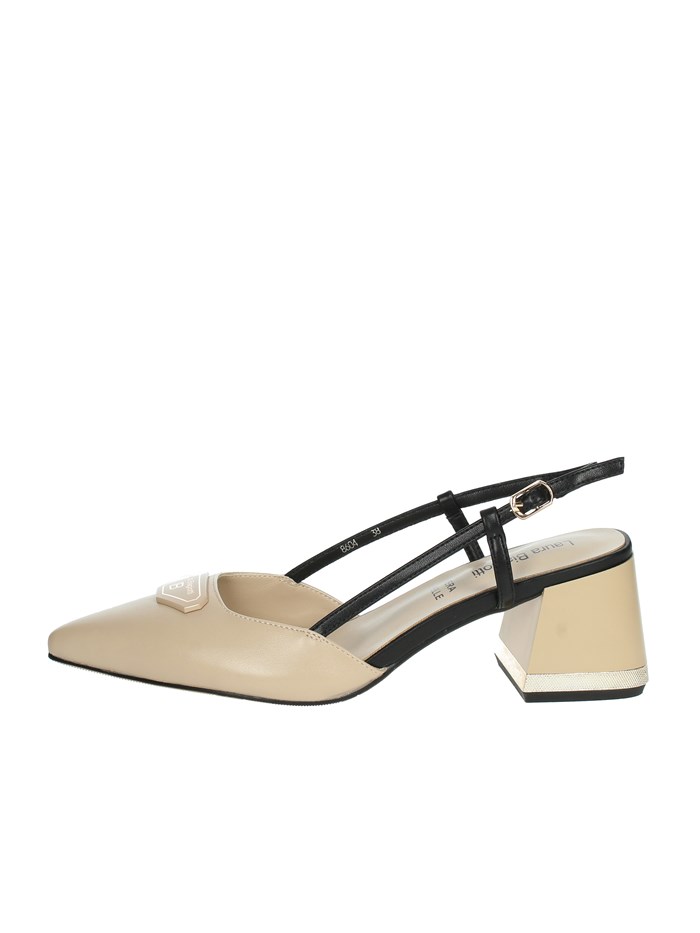 SLINGBACK 8604 BEIGE/NERO