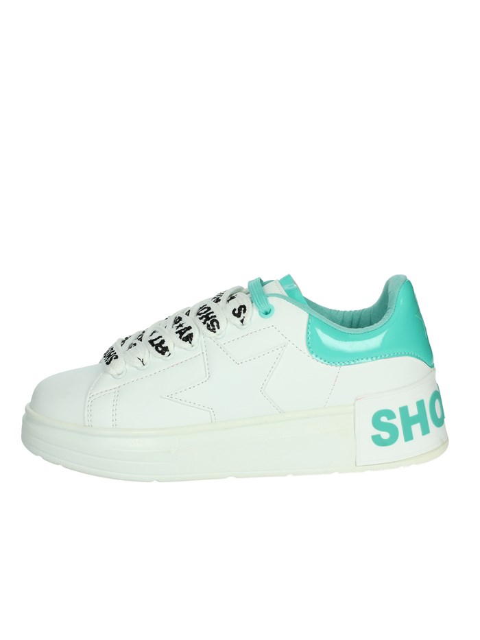 SNEAKERS BASSA CAMP.SHOP 65 BIANCO/VERDE ACQUA