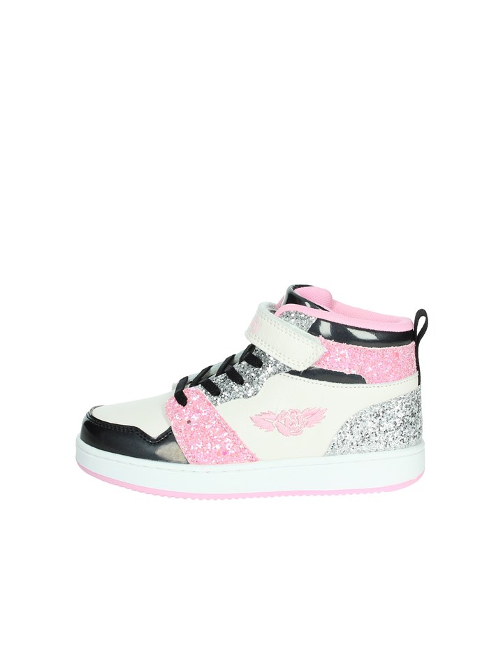 SNEAKERS ALTA LKAA4416 BIANCO/NERO/ROSA