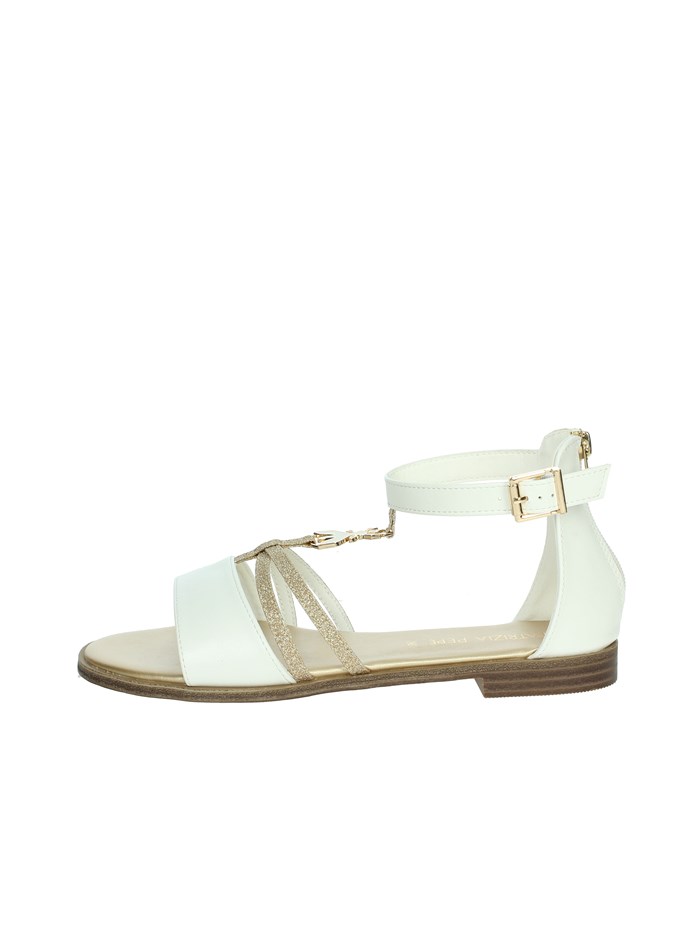 SANDALI BASSI PJ293.27 BIANCO/ORO