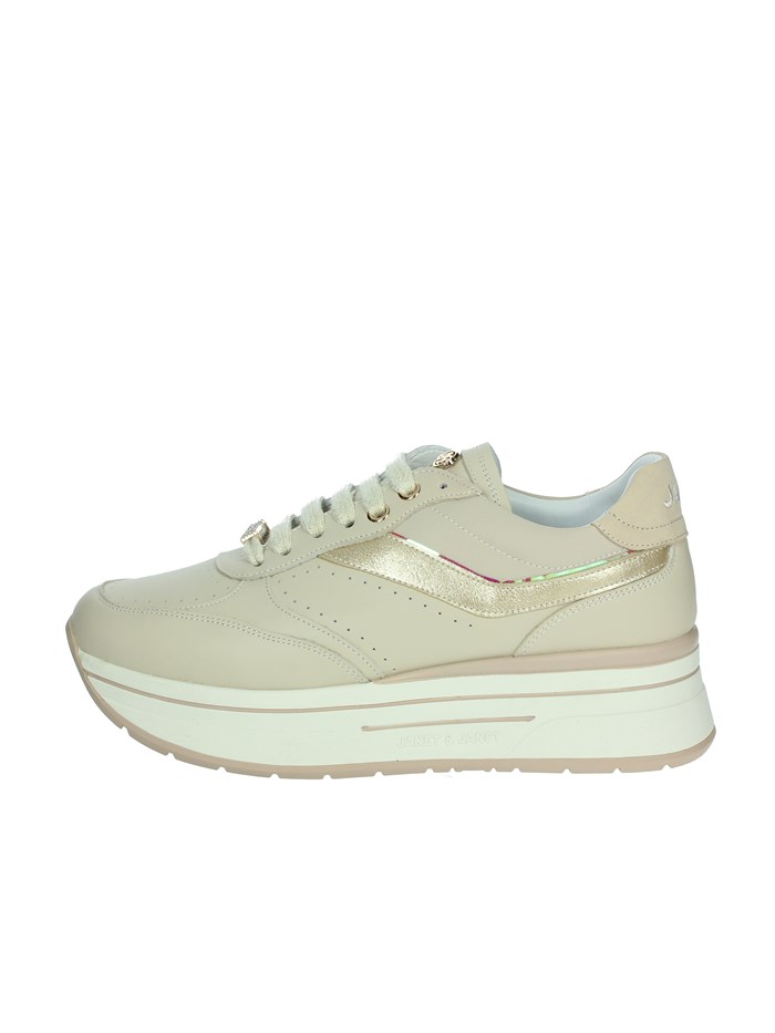 SNEAKERS BASSA J-020 BEIGE/ORO