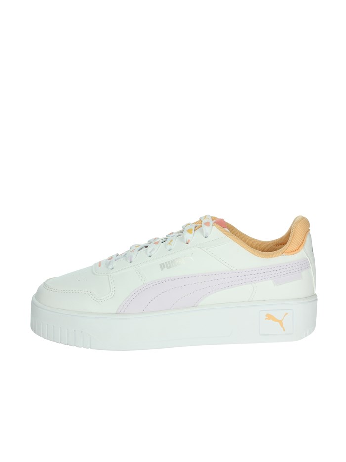 SNEAKERS BASSA 400884 BIANCO/ARANCIONE