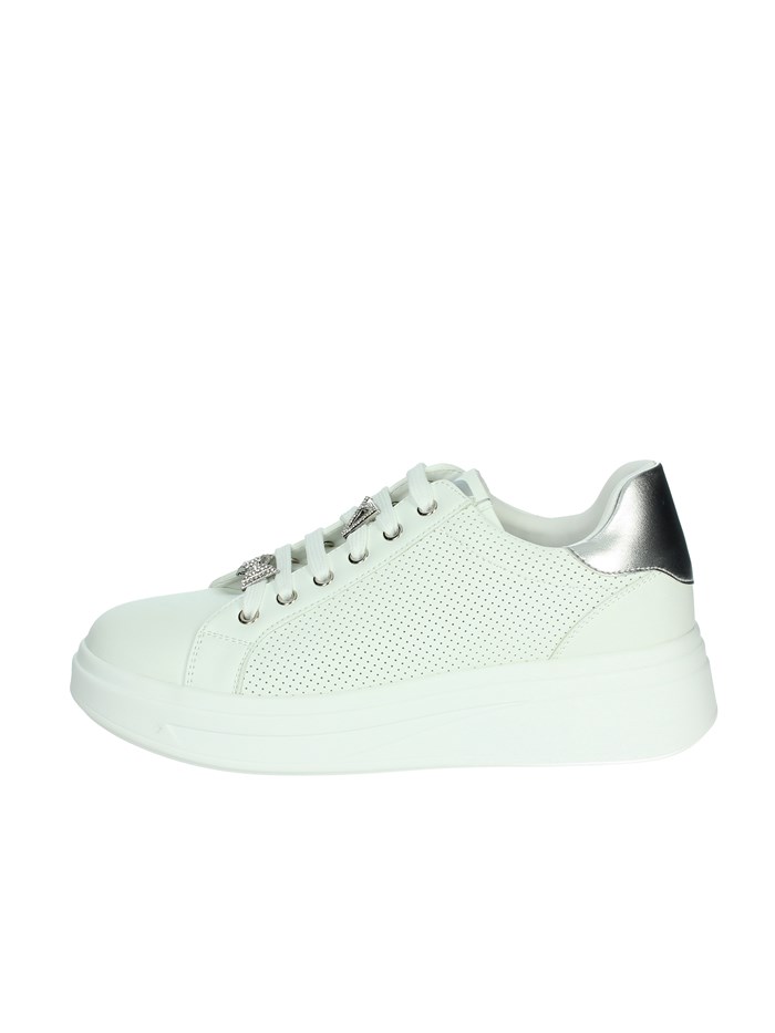 SNEAKERS BASSA 35102 BIANCO/ARGENTO