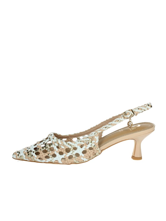 SLINGBACK GD246 BIANCO/ORO