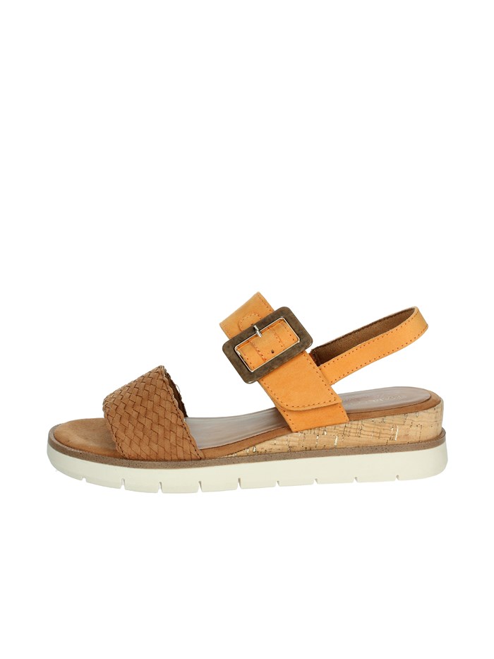 SANDALI CON ZEPPA 2-28713-44 ARANCIONE