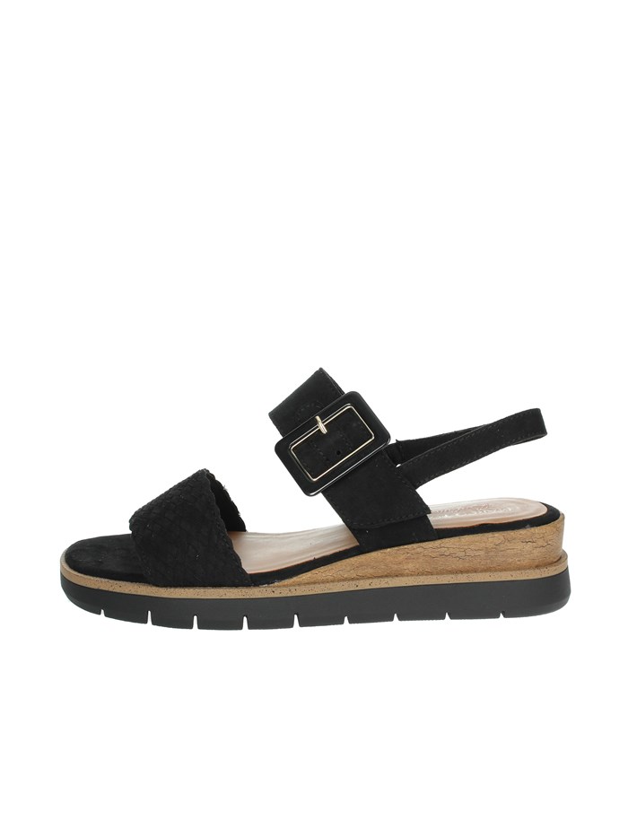 SANDALI CON ZEPPA 2-28713-44 NERO