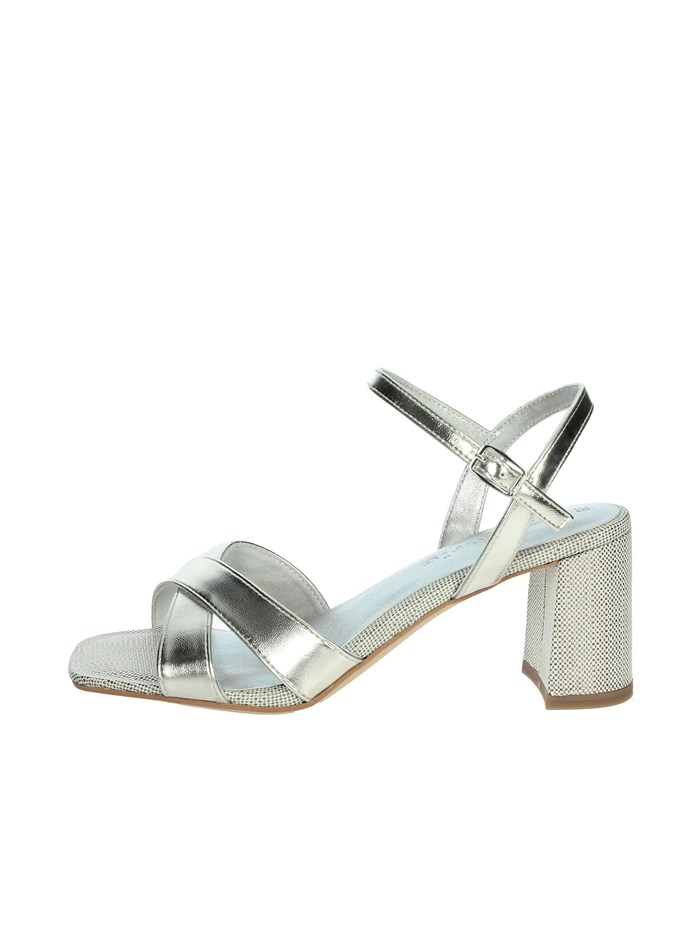 SANDALI CON TACCO 1-28320-44 ARGENTO