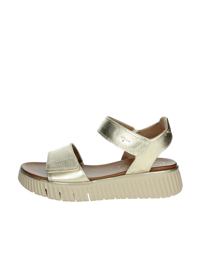 SANDALI CON ZEPPA 8-88720-44 ORO