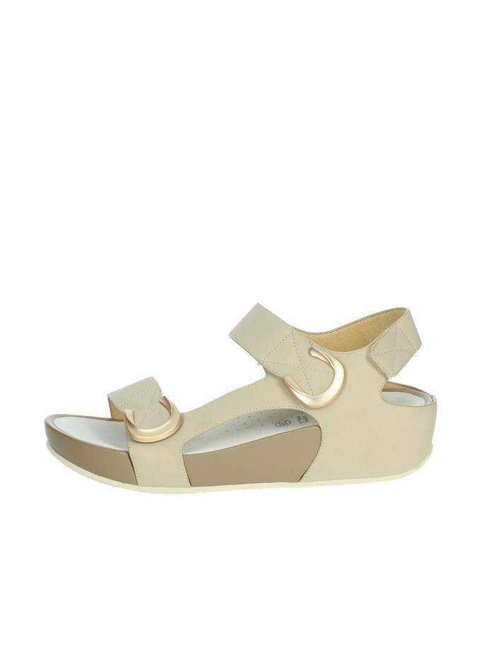 SANDALI CON ZEPPA SA1057-C9 BEIGE