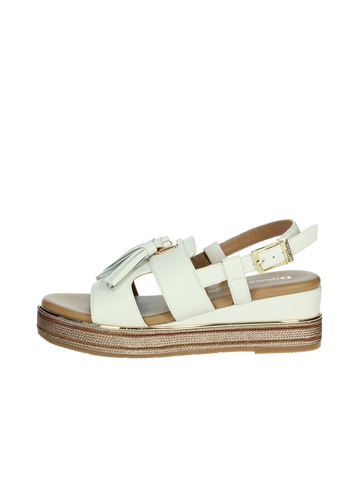 SANDALI CON ZEPPA 165694DM BIANCO