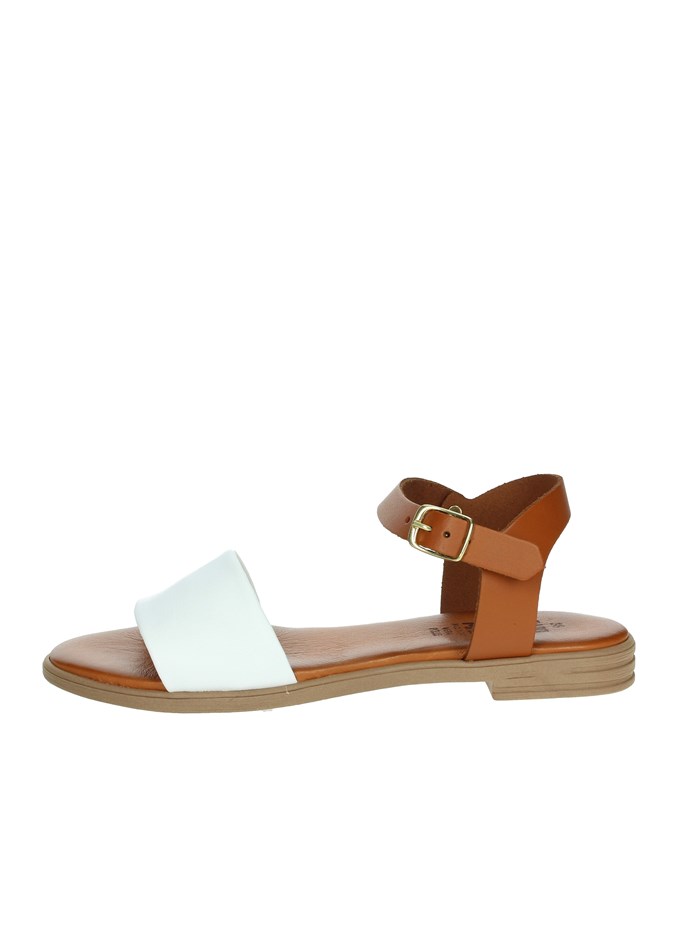 SANDALI BASSI 16250 BIANCO/CUOIO