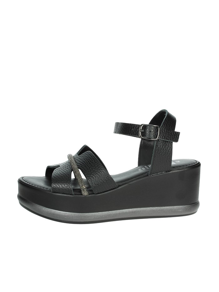 SANDALI CON ZEPPA 16467 NERO