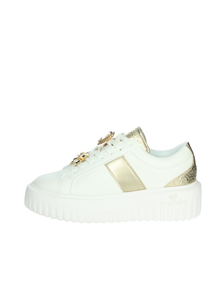SNEAKERS BASSA BA126 BIANCO/ORO