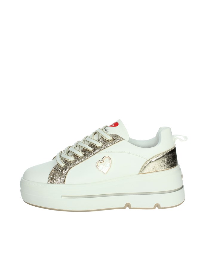 SNEAKERS BASSA BA139 BIANCO/ORO