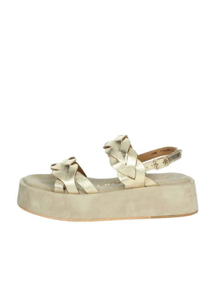 SANDALI CON ZEPPA J-120 ORO