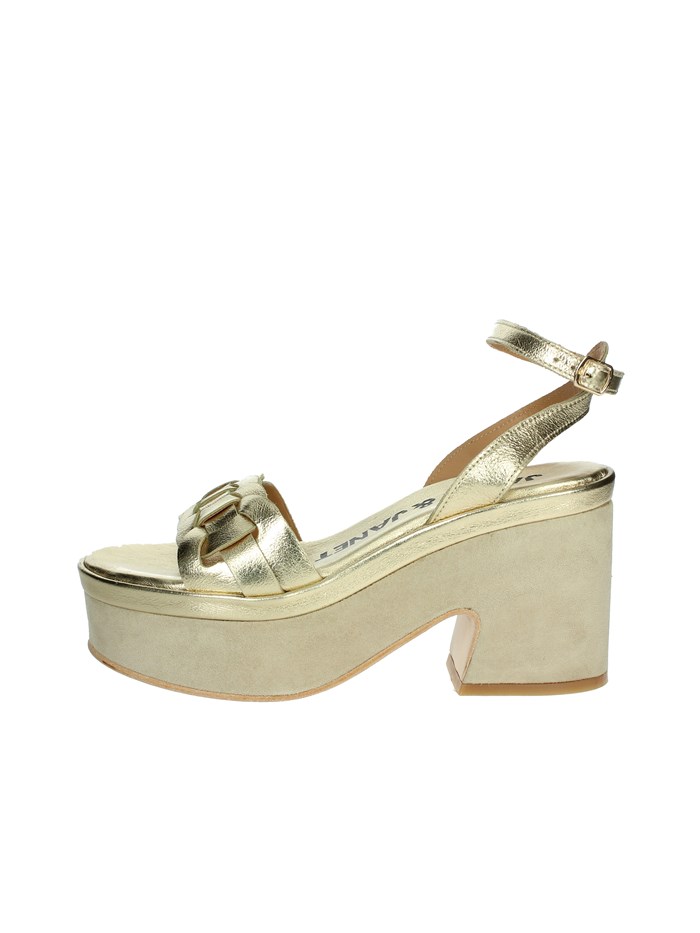 SANDALI CON TACCO J-152 ORO
