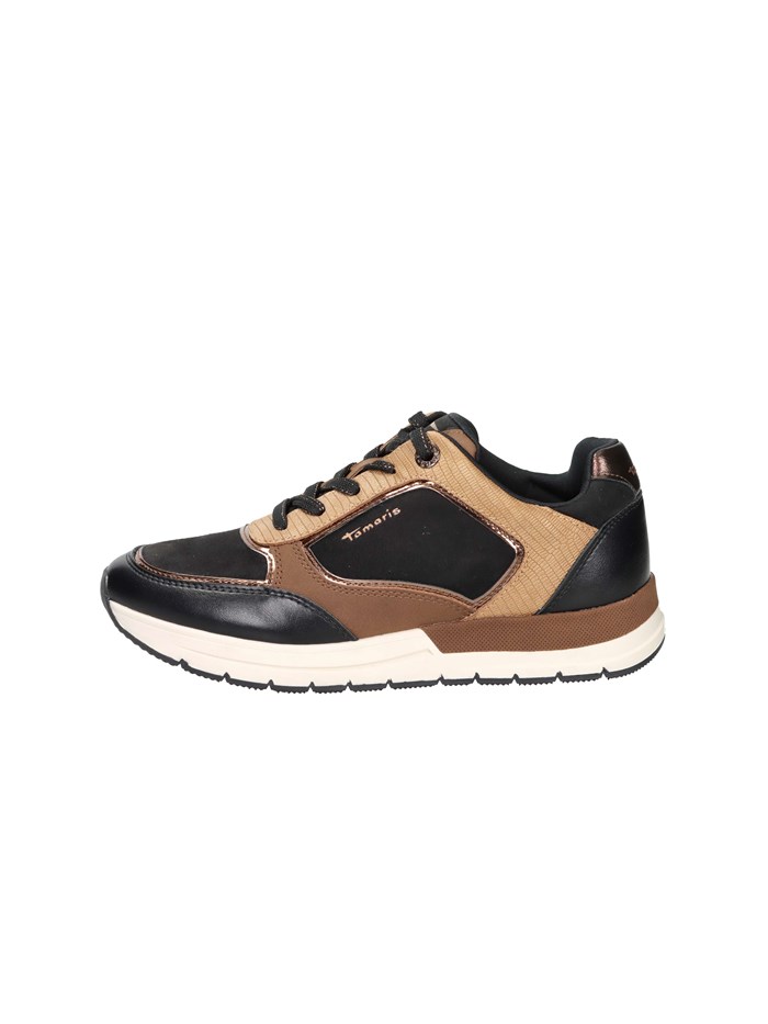 SNEAKERS BASSA 1-23768-45 NERO/CUOIO
