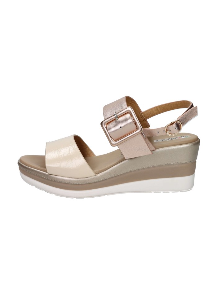SANDALI CON ZEPPA 84215-E5 BEIGE/CIPRIA