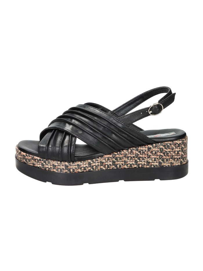 SANDALI CON ZEPPA 50230-E5 NERO