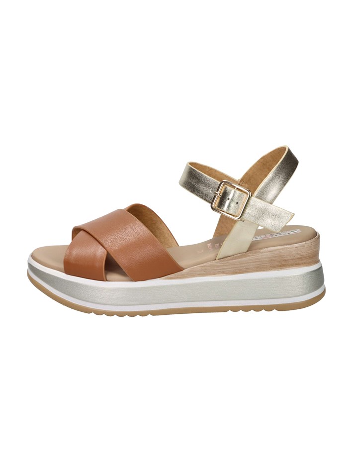 SANDALI CON ZEPPA 19246-E5 CUOIO