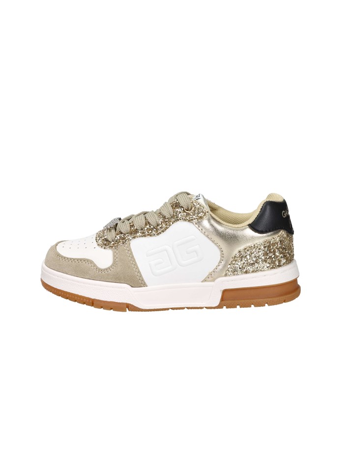 SNEAKERS BASSA GS0071L BIANCO/ORO