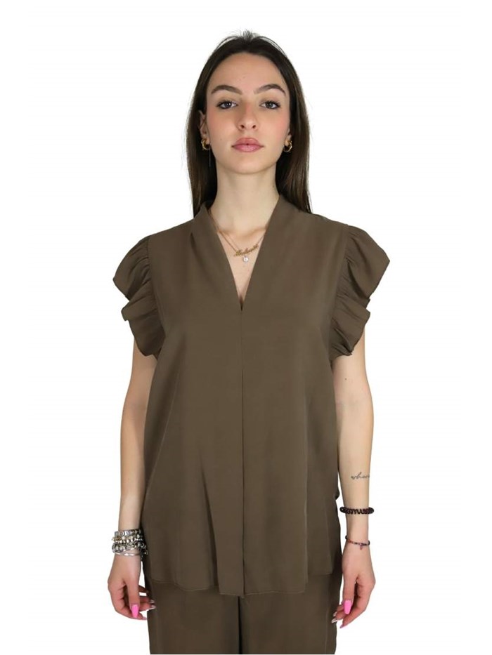 BLUSA DKE8630 MARRONE