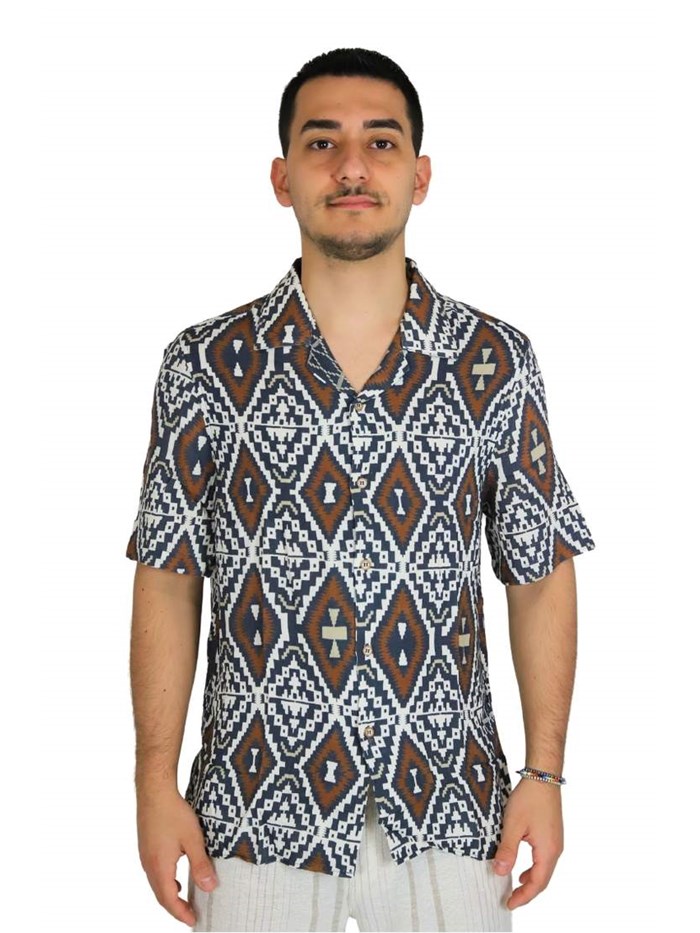 CAMICIA 25S14CA BEIGE/BLU
