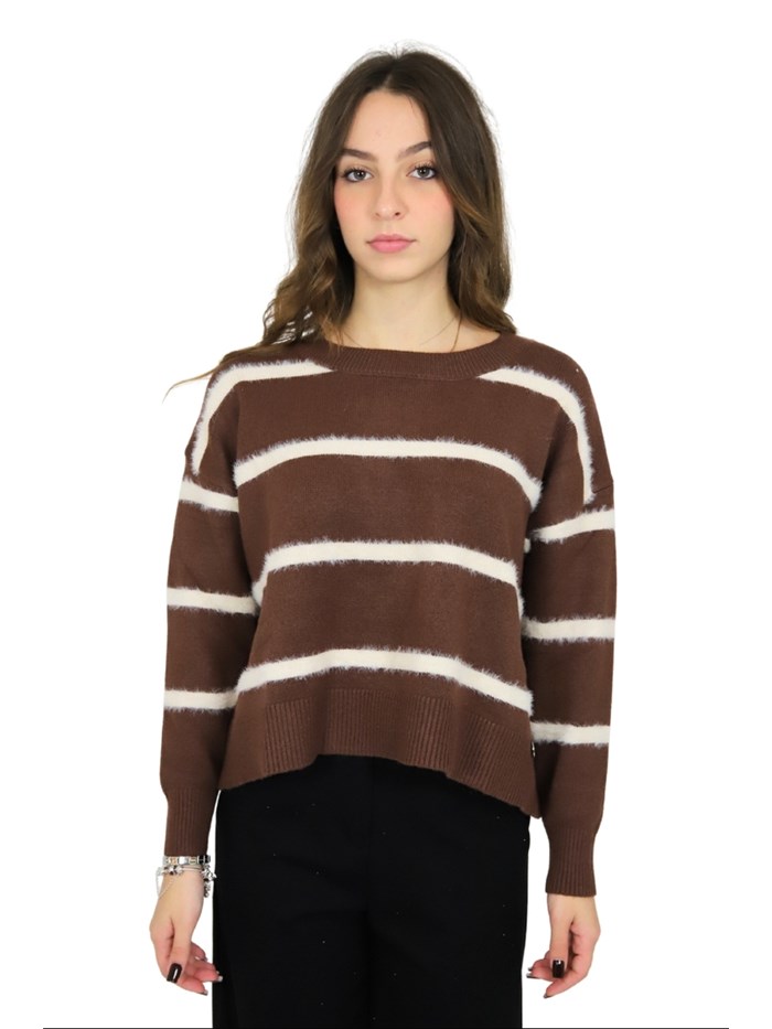 MAGLIA DT00107 MARRONE