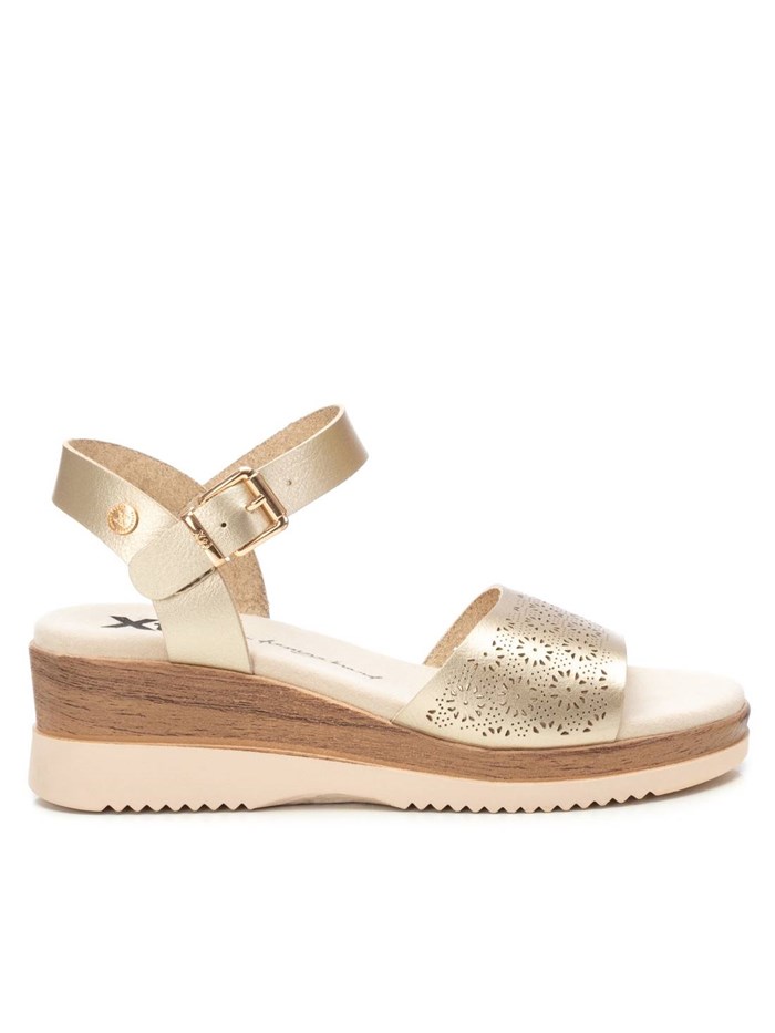 SANDALI CON ZEPPA 143850 PLATINO