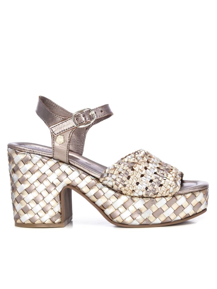 SANDALI CON TACCO 162224 ARGENTO/ORO