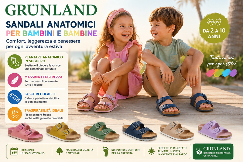 I Migliori Sandali Anatomici GRUNLAND per Bambini e Bambine