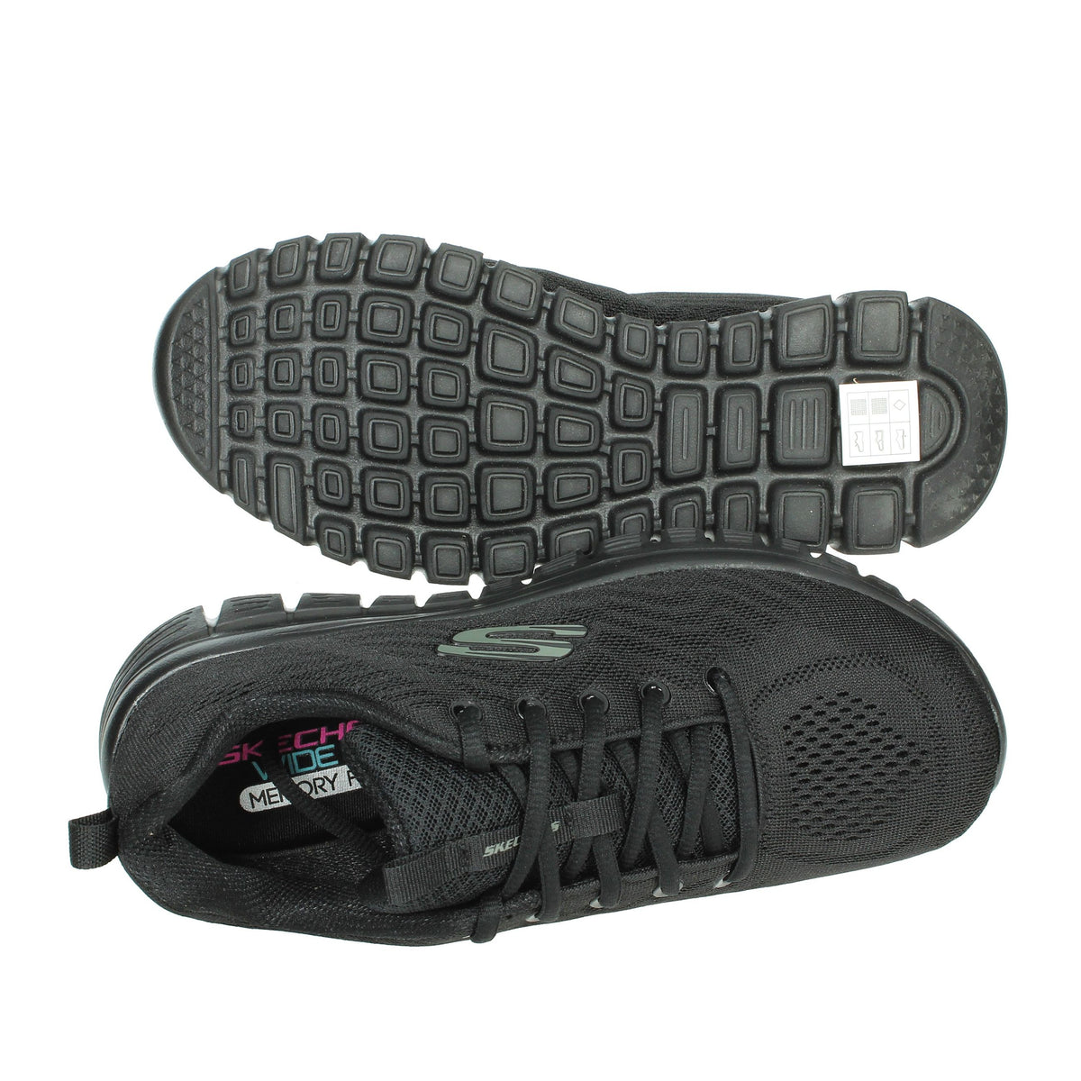 SKECHERS Donna Sneakers 12615W Nero