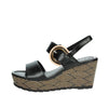 Marco Tozzi Donna Sandalo con zeppa 2-28306-44 Nero
