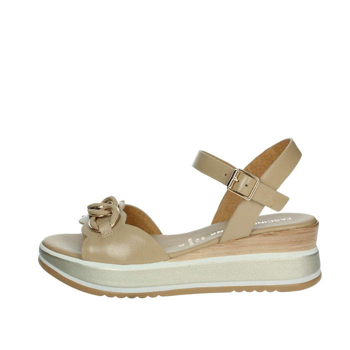 FASCINO DONNA Donna Sandali con zeppa 19234-E5 Beige