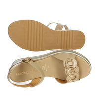 FASCINO DONNA Donna Sandali con zeppa 19234-E5 Beige