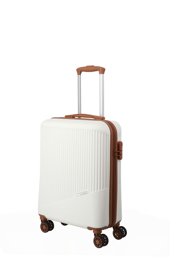 Travelite Unisex adulto Trolley 072347 30 Bianco/Cuoio