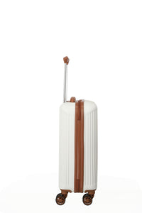 Travelite Unisex adulto Trolley 072347 30 Bianco/Cuoio