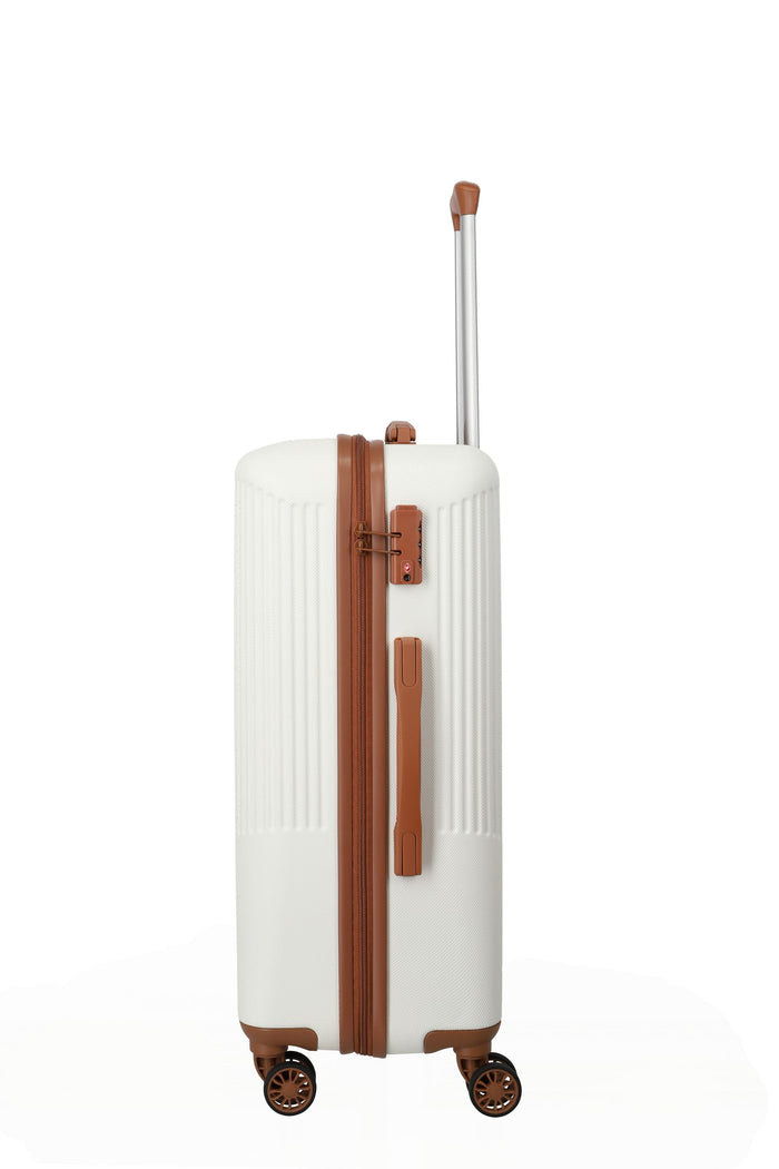 Travelite Unisex adulto Trolley 072348 30 Bianco/Cuoio