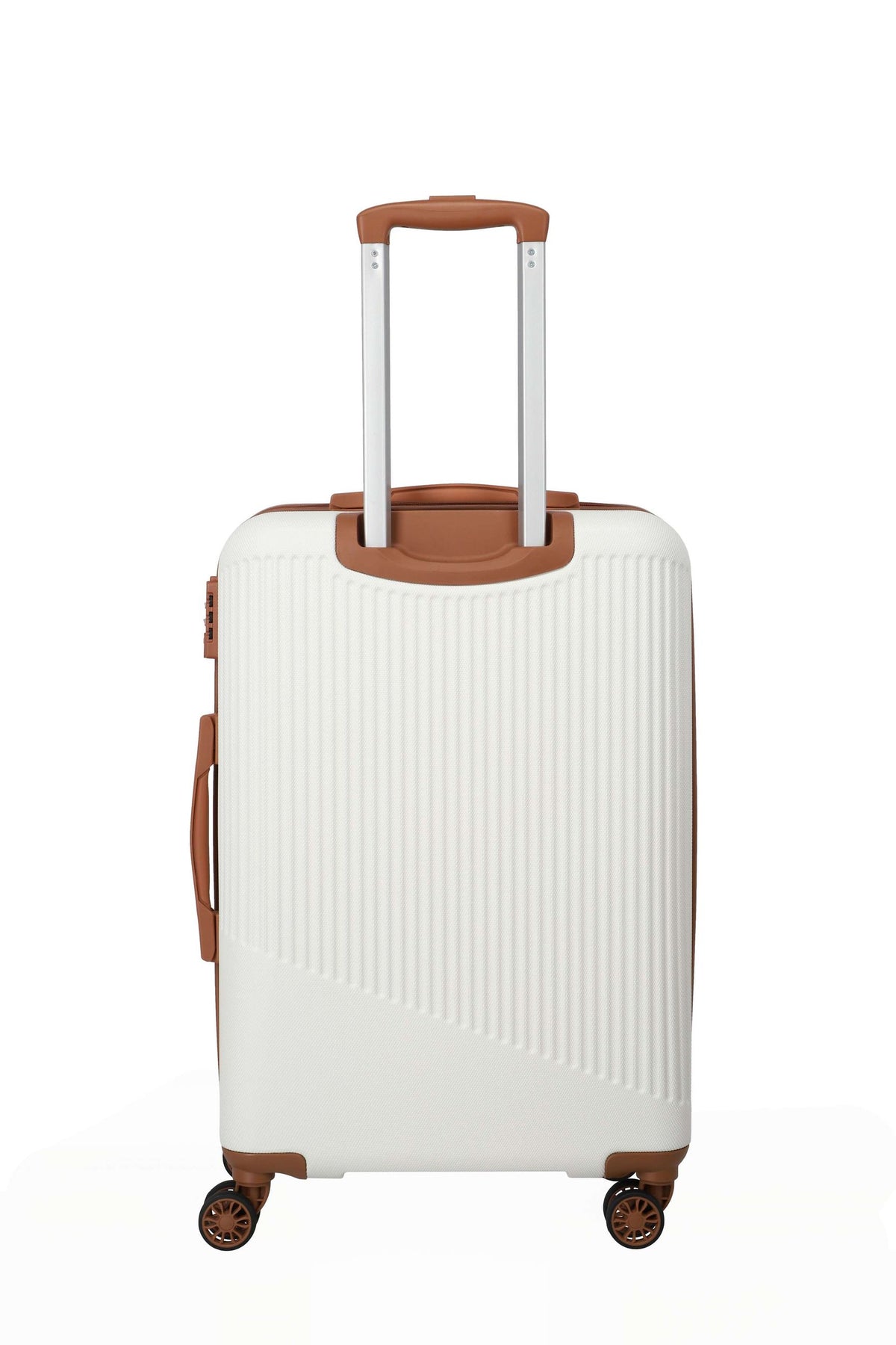 Travelite Unisex adulto Trolley 072348 30 Bianco/Cuoio