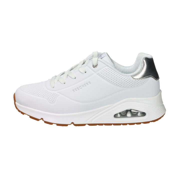 SKECHERS Donna Sneakers bassa 310545L Bianco/Argento