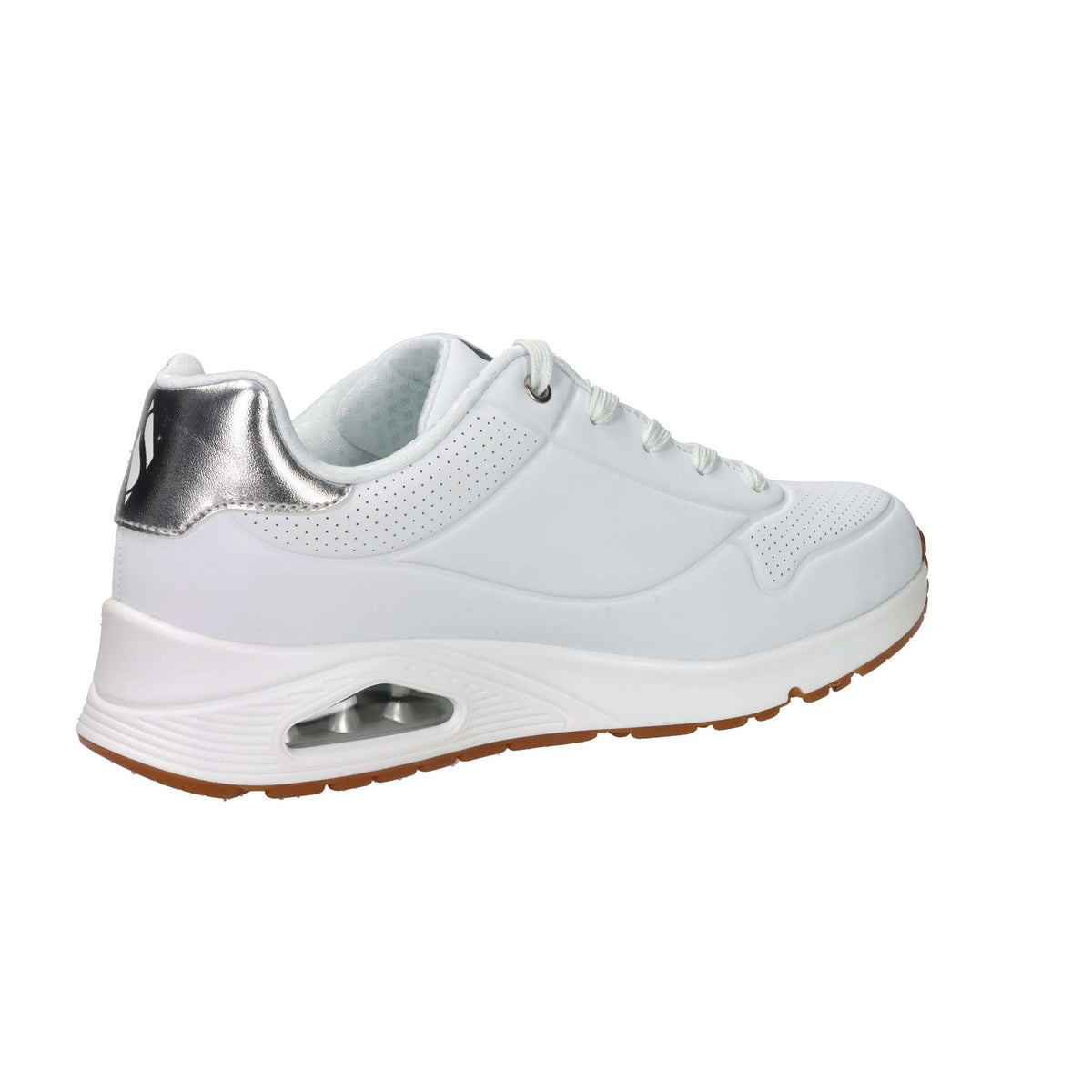 SKECHERS Donna Sneakers bassa 310545L Bianco/Argento