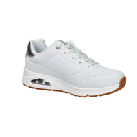 SKECHERS Donna Sneakers bassa 310545L Bianco/Argento