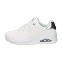SKECHERS Donna Sneakers bassa 177094 Bianco/Argento