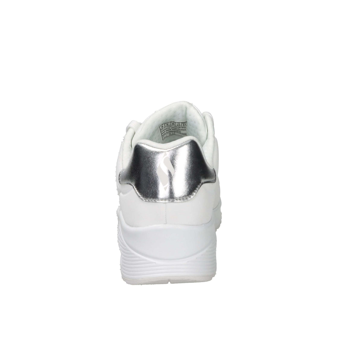 SKECHERS Donna Sneakers bassa 177094 Bianco/Argento