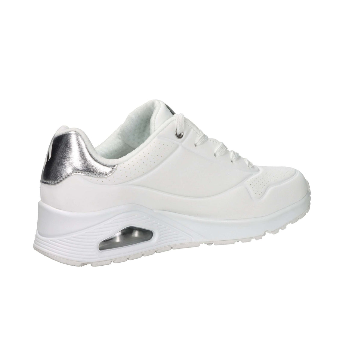 SKECHERS Donna Sneakers bassa 177094 Bianco/Argento