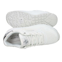 SKECHERS Donna Sneakers bassa 177094 Bianco/Argento