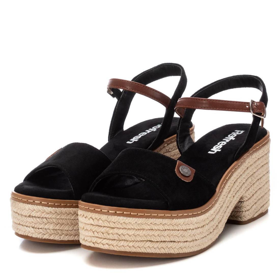 REFRESH Donna Sandali con tacco 172578 Nero