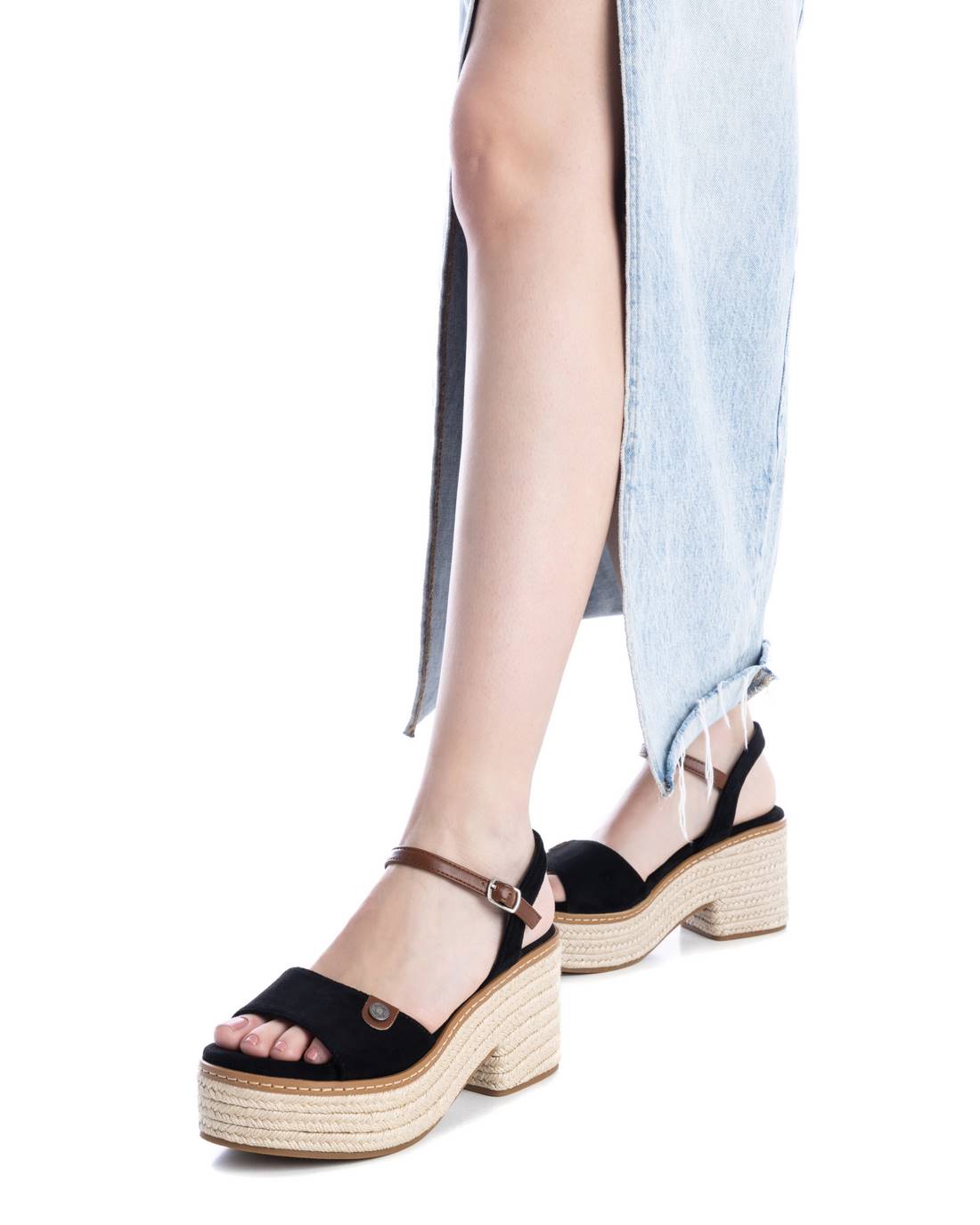 REFRESH Donna Sandali con tacco 172578 Nero